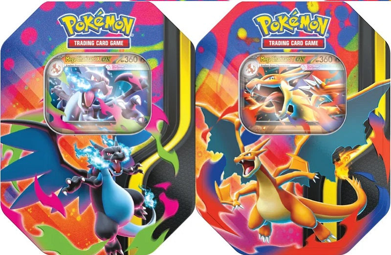 Pokemon  2026 Mega Charizard Tin -Choose 1- (Limit Two per household!) | Game Master's Emporium (The New GME)