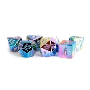 Fanroll 7pc Dice Aluminum Plated Rainbow Aegis | Game Master's Emporium (The New GME)