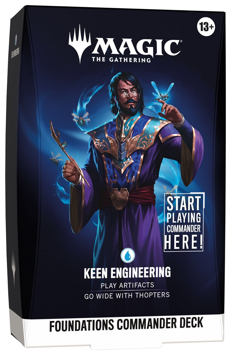 MTG Foundations  Commander Deck: Keen Engineering  Blue (Limit 1 total not one of each!) | Game Master's Emporium (The New GME)