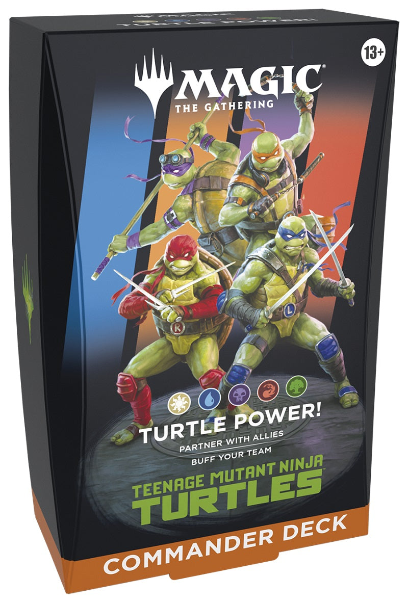 MTG Teenage Mutant Ninja Turtles  Commander Deck: Turtle Power W/U/B/R/G (Limit 1) | Game Master's Emporium (The New GME)