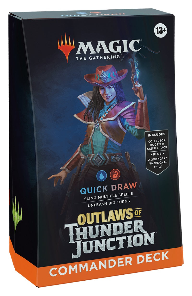 MTG Outlaws of Thunder Junction   Commander Deck: Quick Draw U/R | Game Master's Emporium (The New GME)