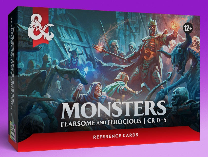 Dungeons & Dragons: Reference Cards  Monsters Fearsome and Ferocious CR 0-5 | Game Master's Emporium (The New GME)