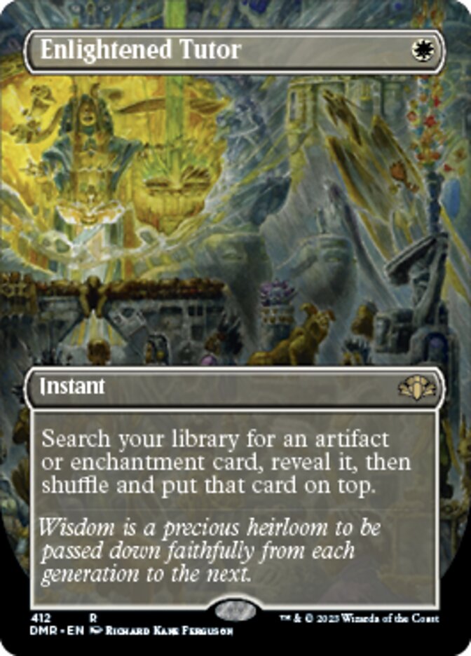 Enlightened Tutor (Borderless Alternate Art) [Dominaria Remastered] | Game Master's Emporium (The New GME)
