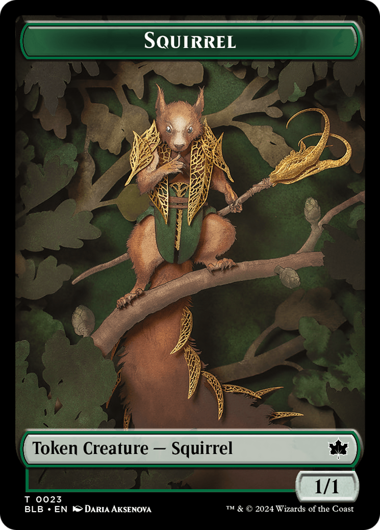 Squirrel // Starscape Cleric Double-Sided Token [Bloomburrow Tokens] | Game Master's Emporium (The New GME)