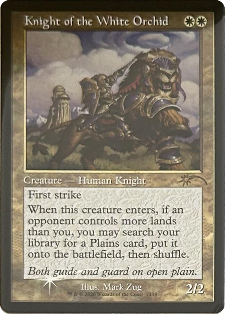 Knight of the White Orchid (7139) (Retro Frame) [Secret Lair Drop Series] | Game Master's Emporium (The New GME)