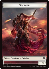 Soldier // Shark Double-Sided Token [Reality Fracture Commander Tokens] | Game Master's Emporium (The New GME)