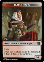 Human Rogue // Plot Double-Sided Token [Outlaws of Thunder Junction: Breaking News Tokens] | Game Master's Emporium (The New GME)