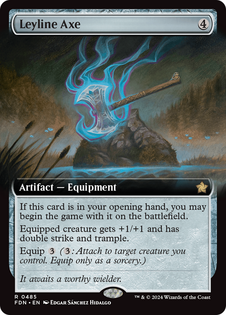 Leyline Axe (Extended Art) [Foundations] | Game Master's Emporium (The New GME)