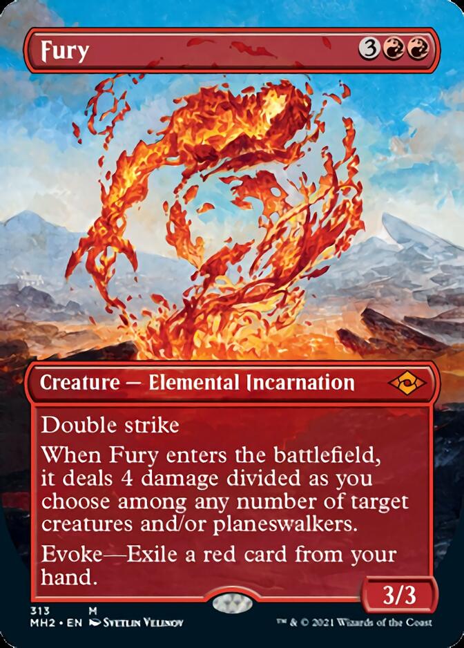 Fury (Borderless Alternate Art) [Modern Horizons 2] | Game Master's Emporium (The New GME)