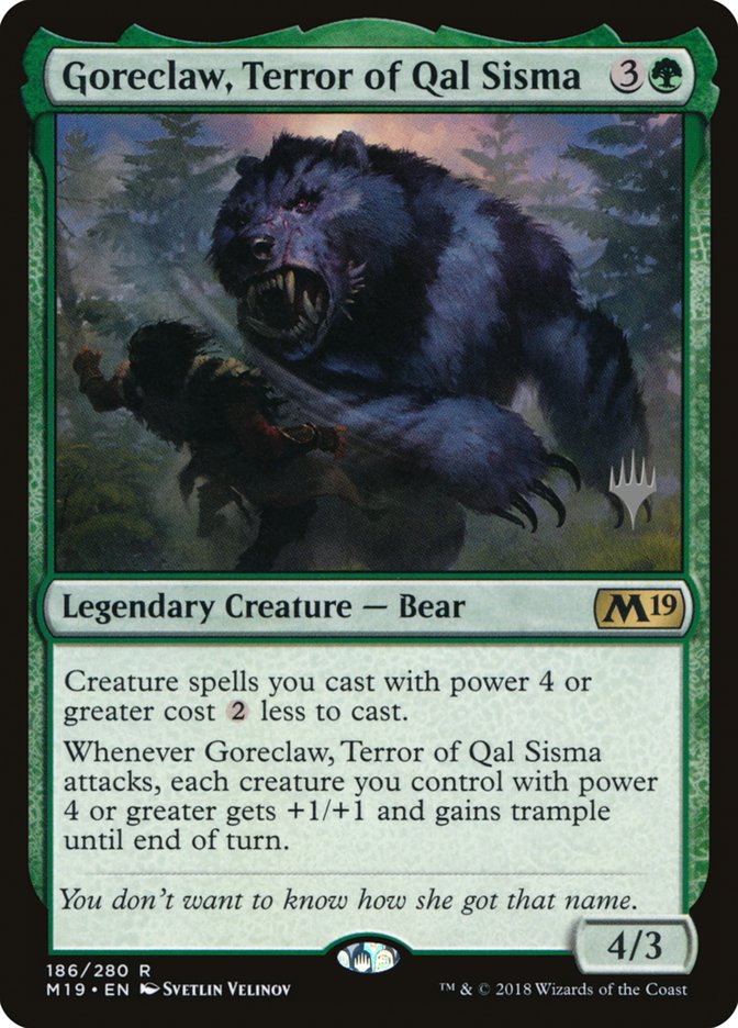 Goreclaw, Terror of Qal Sisma (Promo Pack) [Core Set 2019 Promos] | Game Master's Emporium (The New GME)