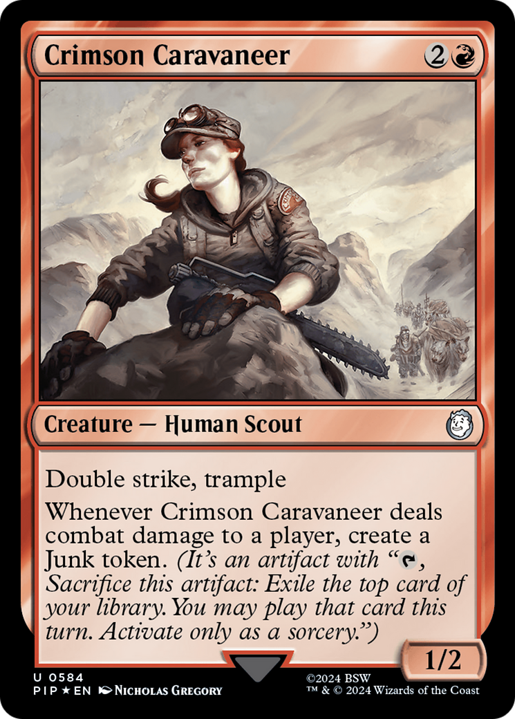 Crimson Caravaneer (Surge Foil) [Fallout] | Game Master's Emporium (The New GME)