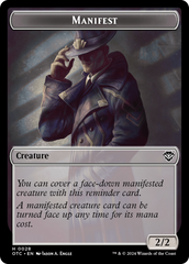 Boar // Manifest Double-Sided Token [Outlaws of Thunder Junction Commander Tokens] | Game Master's Emporium (The New GME)