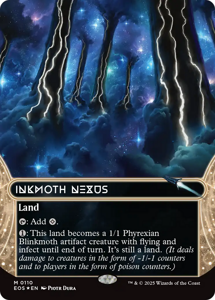 Inkmoth Nexus (0110) (Borderless) (Galaxy Foil) [Edge of Eternities: Stellar Sights] | Game Master's Emporium (The New GME)