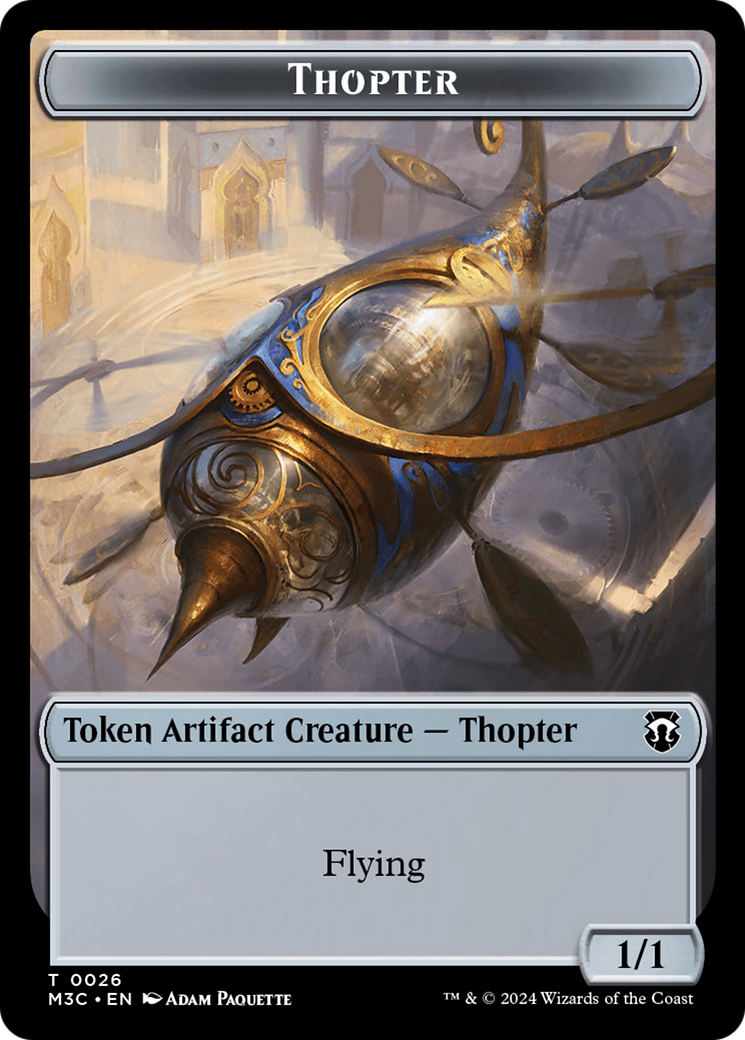 Aetherborn (Ripple Foil) // Thopter Double-Sided Token [Modern Horizons 3 Commander Tokens] | Game Master's Emporium (The New GME)
