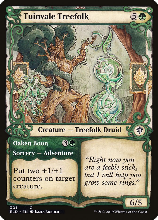 Tuinvale Treefolk // Oaken Boon (Showcase) [Throne of Eldraine] | Game Master's Emporium (The New GME)
