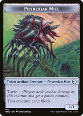 Phyrexian Mite Token (012) // Phyrexian Golem Double-Sided Token [Phyrexia: All Will Be One Tokens] | Game Master's Emporium (The New GME)