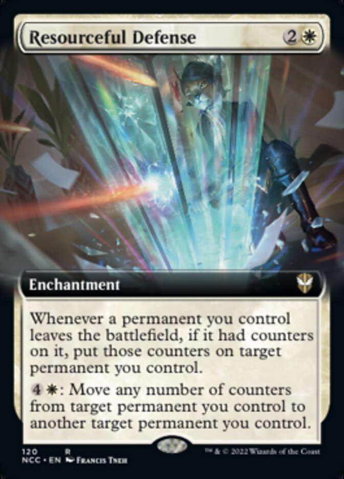 Resourceful Defense (Extended Art) [Streets of New Capenna Commander] | Game Master's Emporium (The New GME)