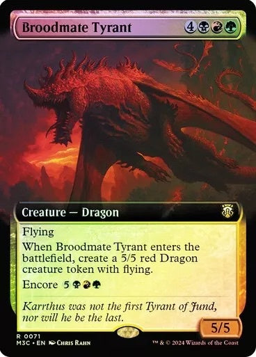 Broodmate Tyrant (Extended Art) (Ripple Foil) [Modern Horizons 3 Commander] | Game Master's Emporium (The New GME)