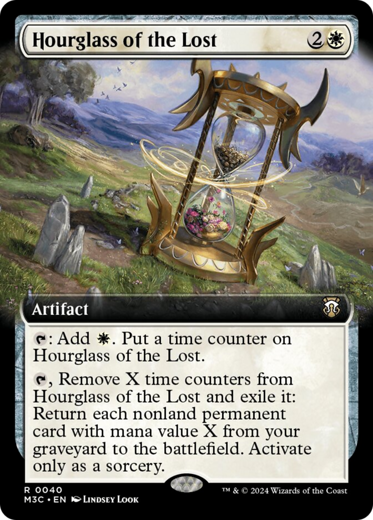 Hourglass of the Lost (Extended Art) (Ripple Foil) [Modern Horizons 3 Commander] | Game Master's Emporium (The New GME)