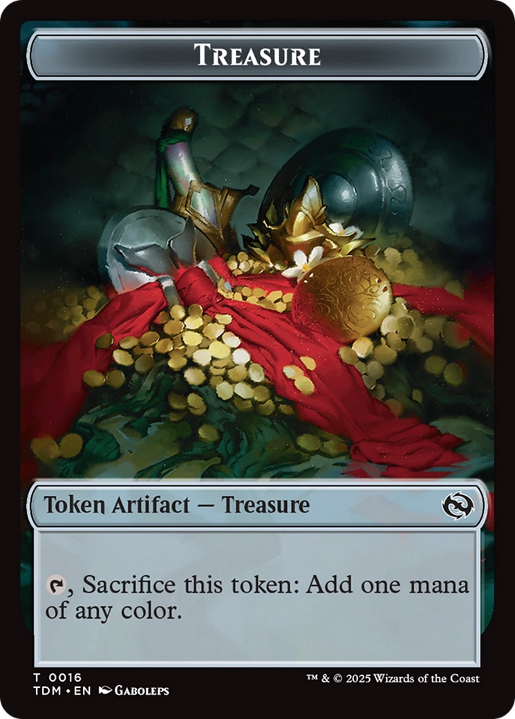Zombie Druid // Treasure Double-Sided Token [Tarkir: Dragonstorm Tokens] | Game Master's Emporium (The New GME)