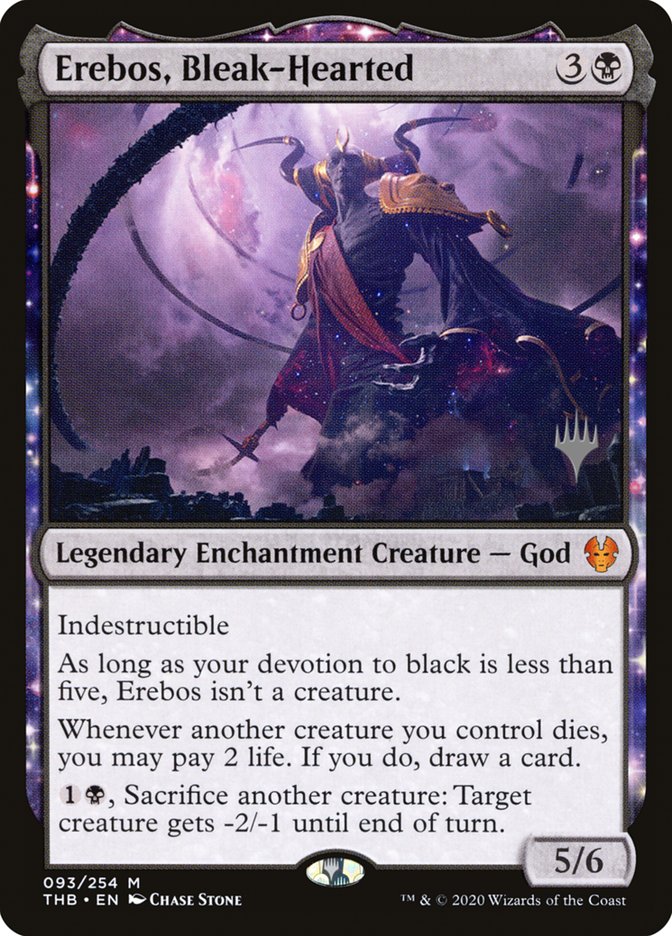 Erebos, Bleak-Hearted (Promo Pack) [Theros Beyond Death Promos] | Game Master's Emporium (The New GME)