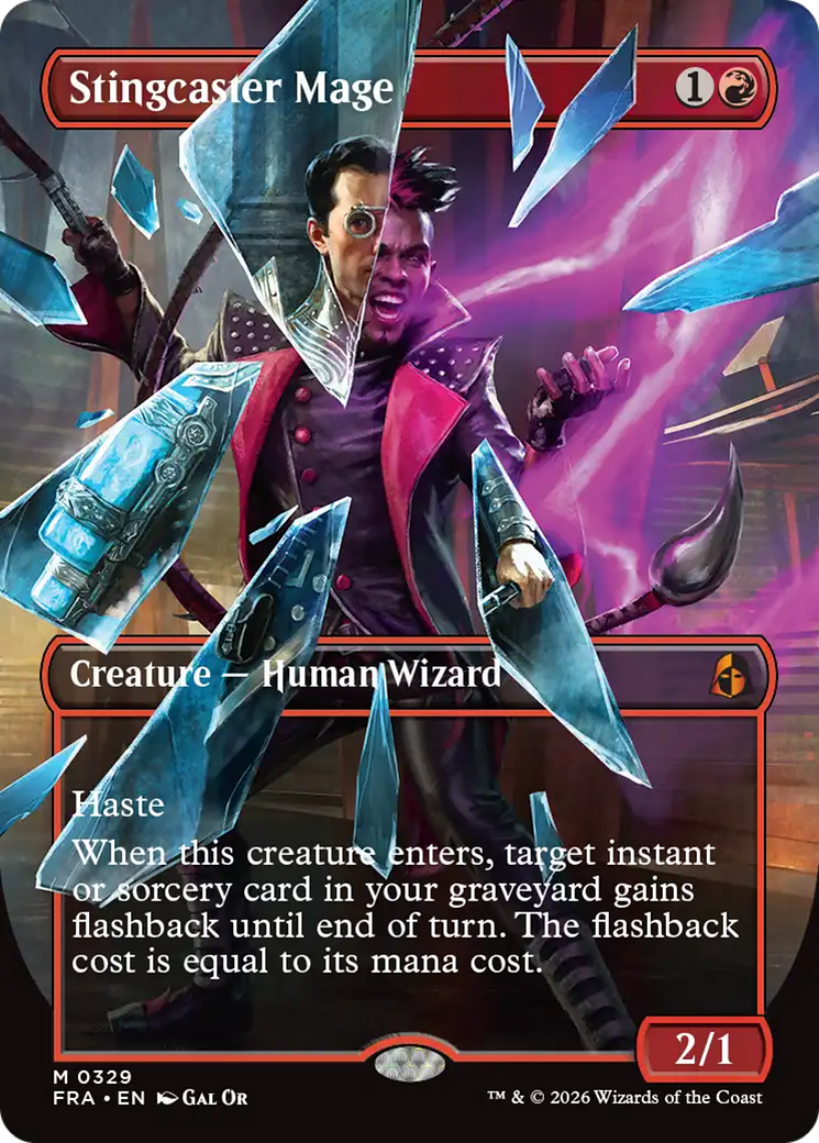 Stingcaster Mage (Borderless) (Facet Foil) [Reality Fracture] | Game Master's Emporium (The New GME)