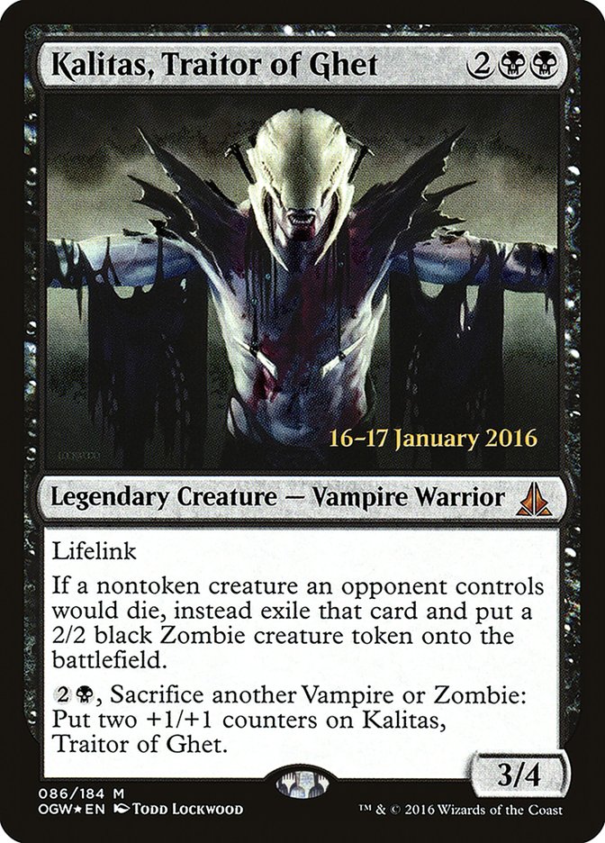 Kalitas, Traitor of Ghet [Oath of the Gatewatch Prerelease Promos] | Game Master's Emporium (The New GME)