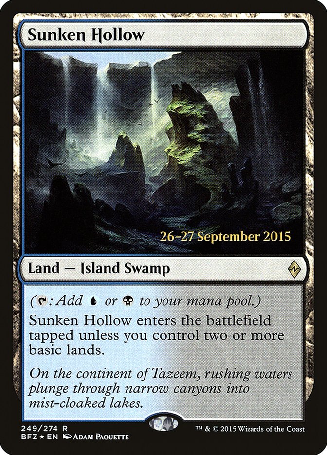 Sunken Hollow [Battle for Zendikar Prerelease Promos] | Game Master's Emporium (The New GME)