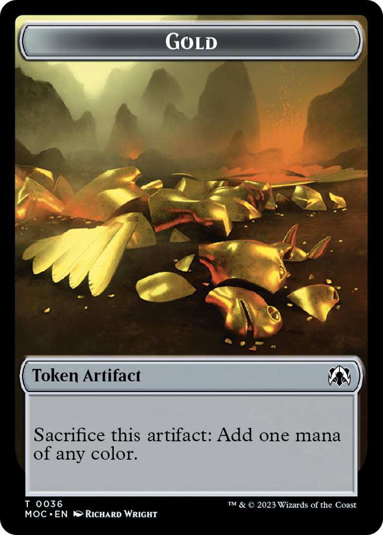 Thopter // Gold Double-Sided Token [March of the Machine Commander Tokens] | Game Master's Emporium (The New GME)