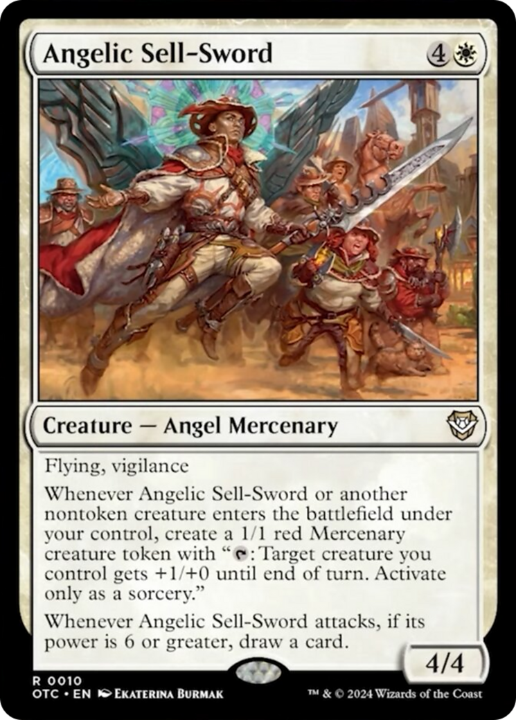 Angelic Sell-Sword [Outlaws of Thunder Junction Commander] | Game Master's Emporium (The New GME)