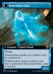 Malevolent Hermit // Benevolent Geist (Extended Art) [Innistrad: Midnight Hunt] | Game Master's Emporium (The New GME)