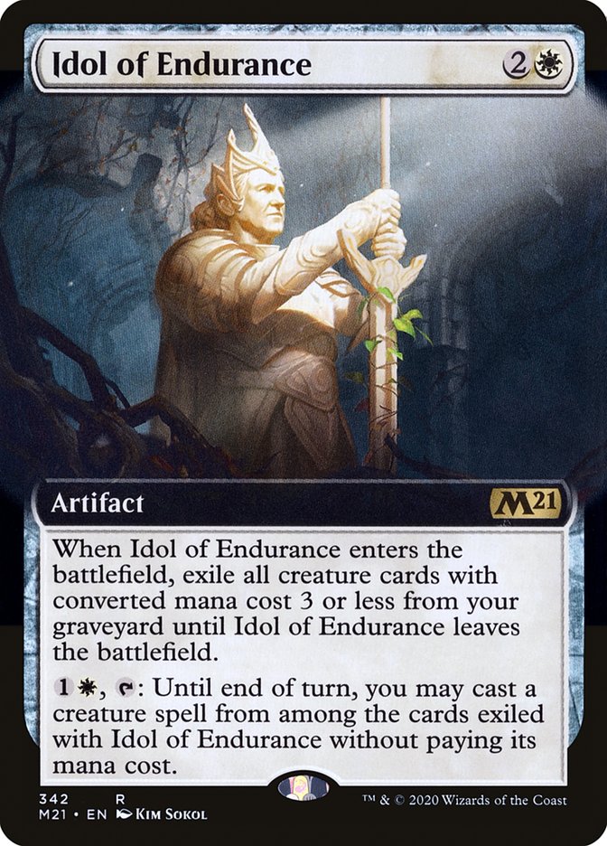 Idol of Endurance (Extended Art) [Core Set 2021] | Game Master's Emporium (The New GME)