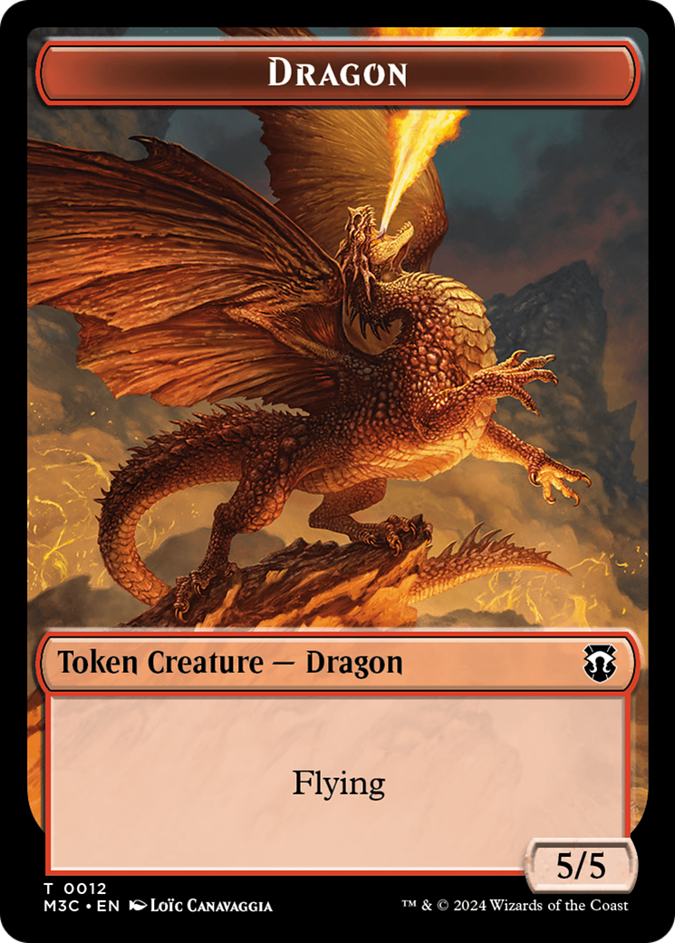 Dragon // Shapeshifter (0008) Double-Sided Token [Modern Horizons 3 Commander Tokens] | Game Master's Emporium (The New GME)