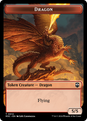 Dragon (Ripple Foil) // Treasure Double-Sided Token [Modern Horizons 3 Commander Tokens] | Game Master's Emporium (The New GME)
