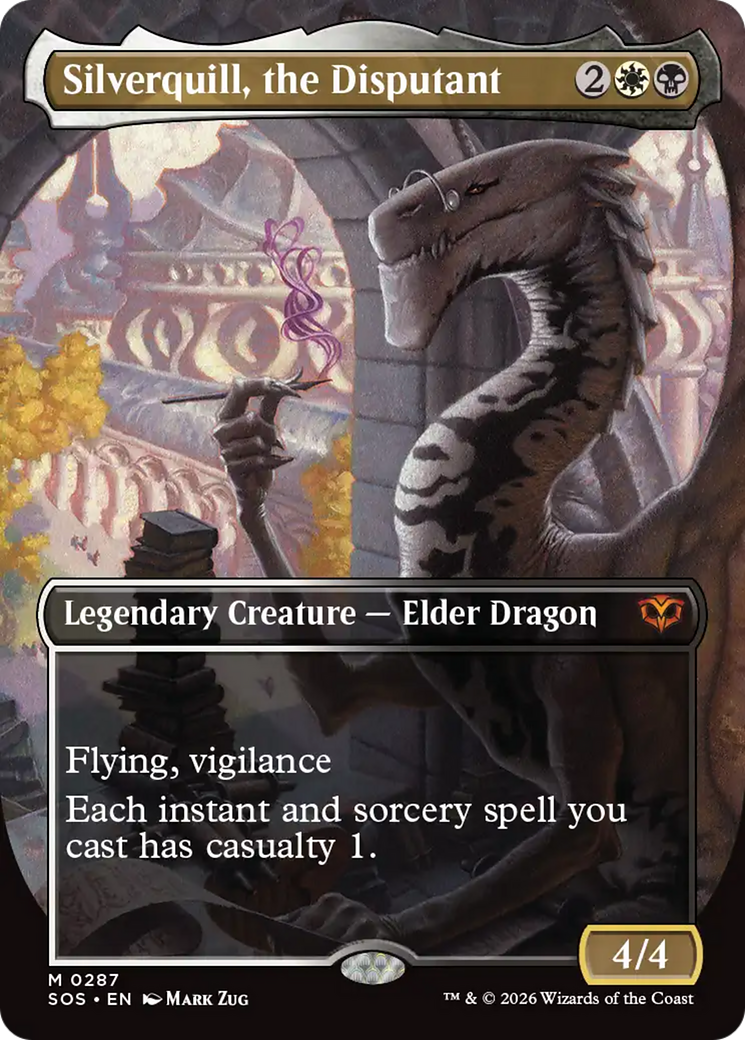 Silverquill, the Disputant (Borderless) [Secrets of Strixhaven] | Game Master's Emporium (The New GME)