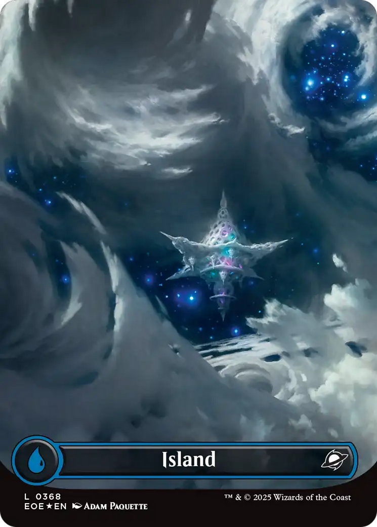 Island (0368) (Borderless) (Galaxy Foil) [Edge of Eternities] | Game Master's Emporium (The New GME)