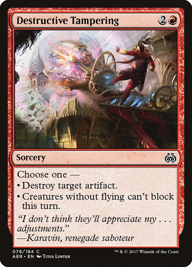 Destructive Tampering [Aether Revolt] | Game Master's Emporium (The New GME)