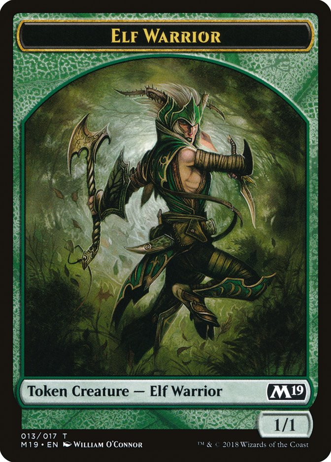 Elf Warrior Token [Core Set 2019 Tokens] | Game Master's Emporium (The New GME)