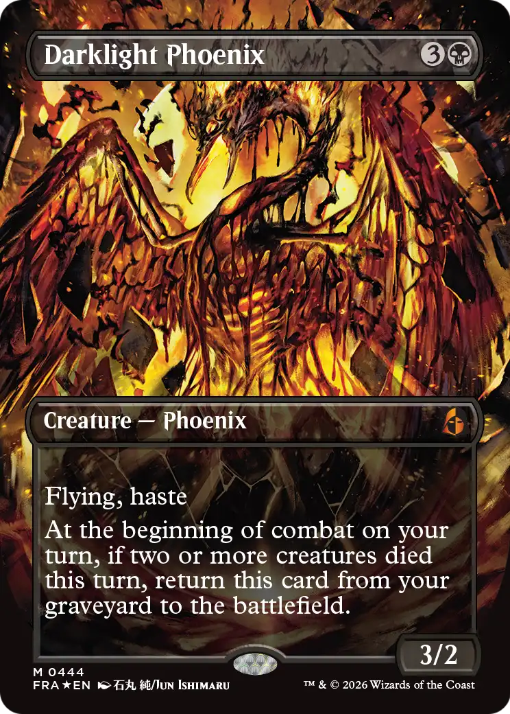 Darklight Phoenix (Borderless) (0444) [Reality Fracture] | Game Master's Emporium (The New GME)