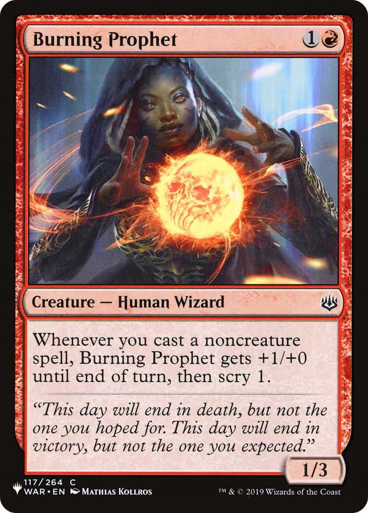 Burning Prophet [The List] | Game Master's Emporium (The New GME)