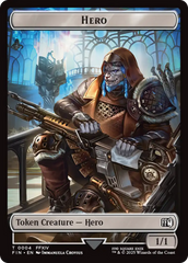 Bird // Hero (0004) Double Sided Token [FINAL FANTASY Commander Tokens] | Game Master's Emporium (The New GME)