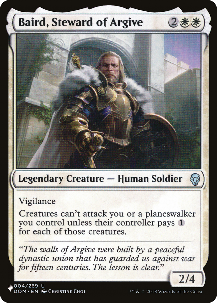 Baird, Steward of Argive [The List] | Game Master's Emporium (The New GME)