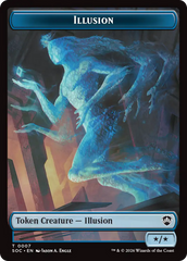 Spirit (0006) // Illusion Double-Sided Token [Secrets of Strixhaven Commander Tokens] | Game Master's Emporium (The New GME)