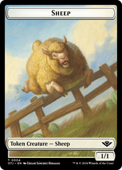 Mercenary // Sheep Double-Sided Token [Outlaws of Thunder Junction Tokens] | Game Master's Emporium (The New GME)