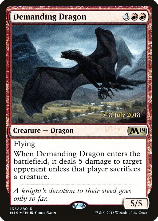 Demanding Dragon [Core Set 2019 Prerelease Promos] | Game Master's Emporium (The New GME)