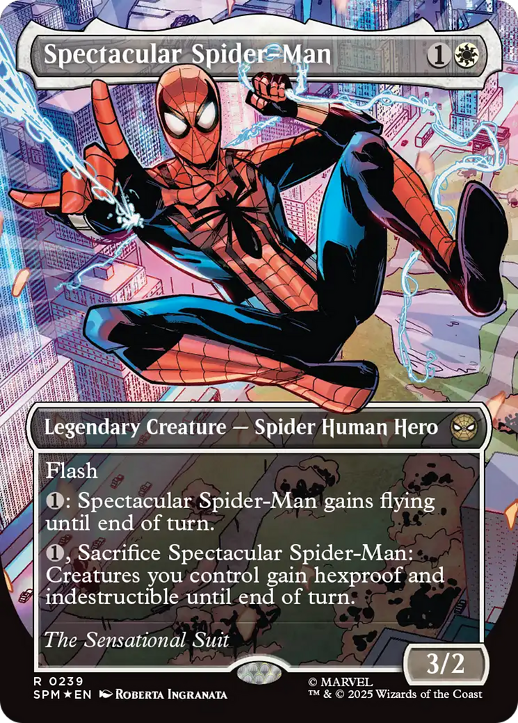 Spectacular Spider-Man (0239) (Borderless) (Textured Foil) [Marvel's Spider-Man] | Game Master's Emporium (The New GME)