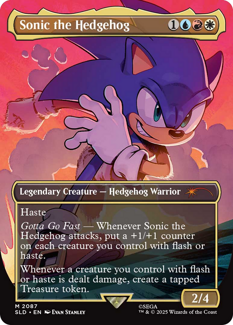 Sonic the Hedgehog (Rainbow Foil) [Secret Lair Drop Series] | Game Master's Emporium (The New GME)