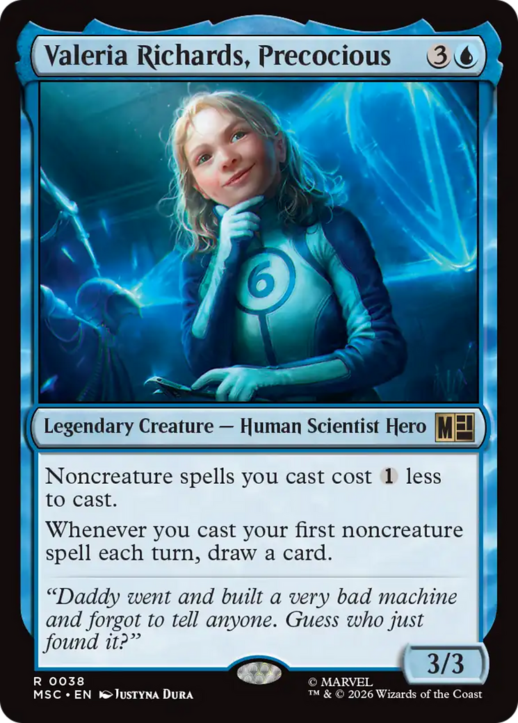 Valeria Richards, Precocious (Surge Foil) [Marvel Super Heroes Commander] | Game Master's Emporium (The New GME)
