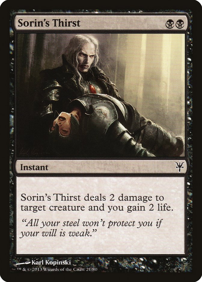 Sorin's Thirst [Duel Decks: Sorin vs. Tibalt] | Game Master's Emporium (The New GME)