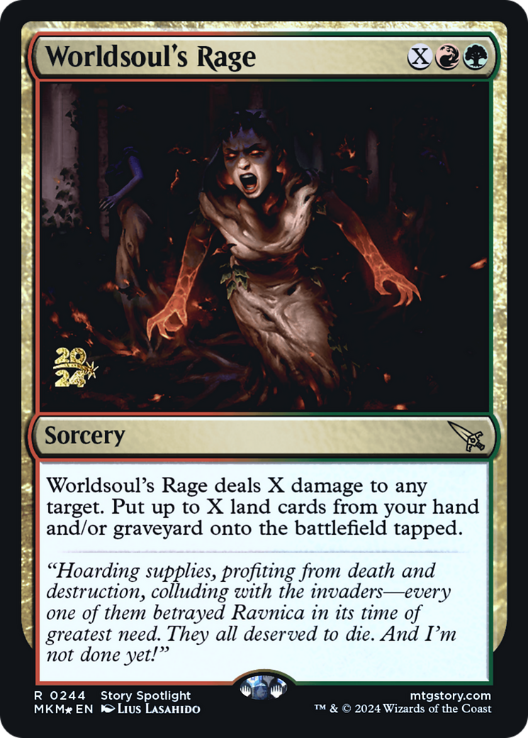 Worldsoul's Rage [Murders at Karlov Manor Prerelease Promos] | Game Master's Emporium (The New GME)
